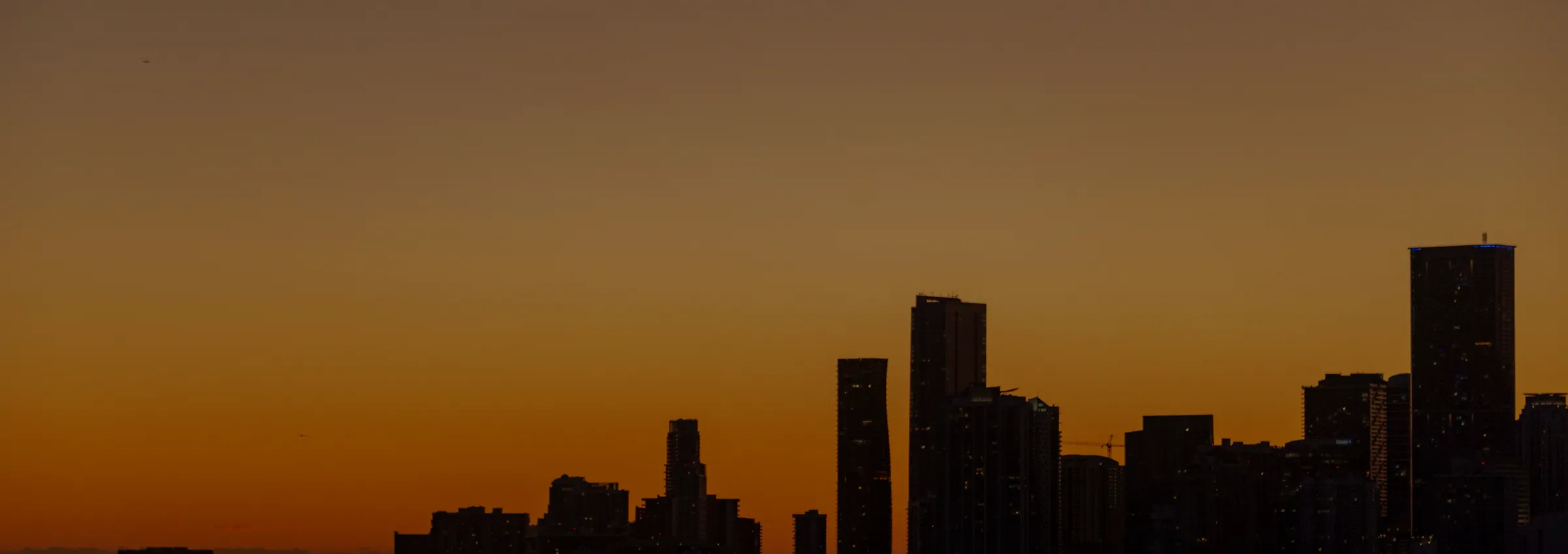 Miami skyline at sunset